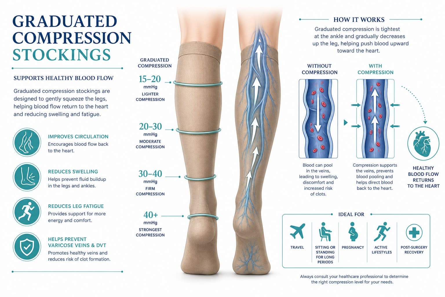Graduated compression stockings for varicose vein management — Schulman Vein Center New York
