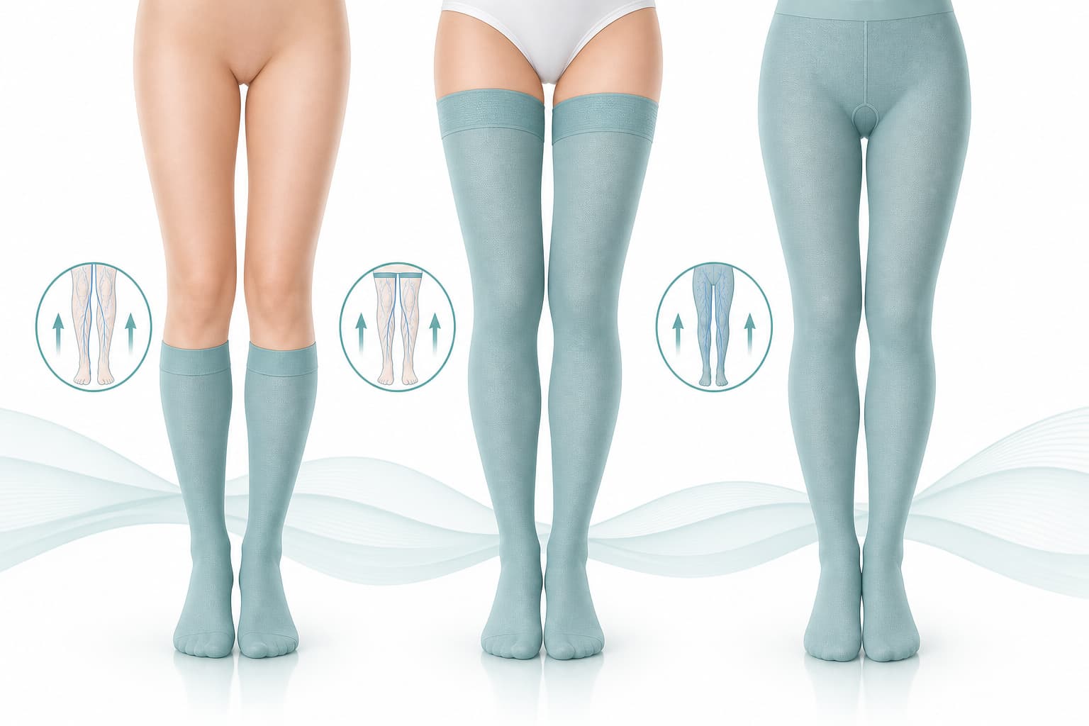 Comparison of knee-high, thigh-high, and compression pantyhose lengths for vein treatment in New York