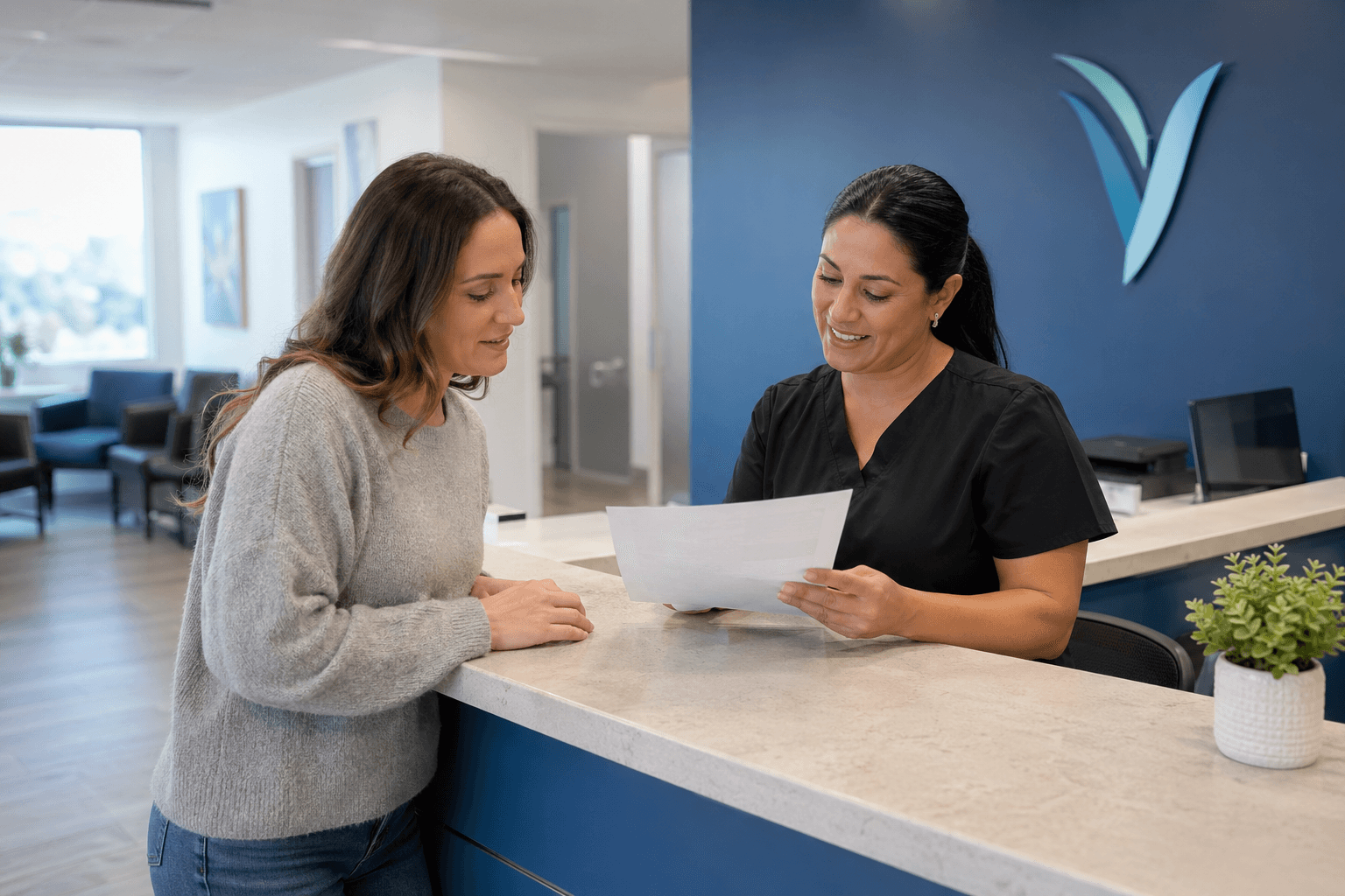 Insurance paperwork at a vein clinic in New York — Schulman Vein and Laser Center