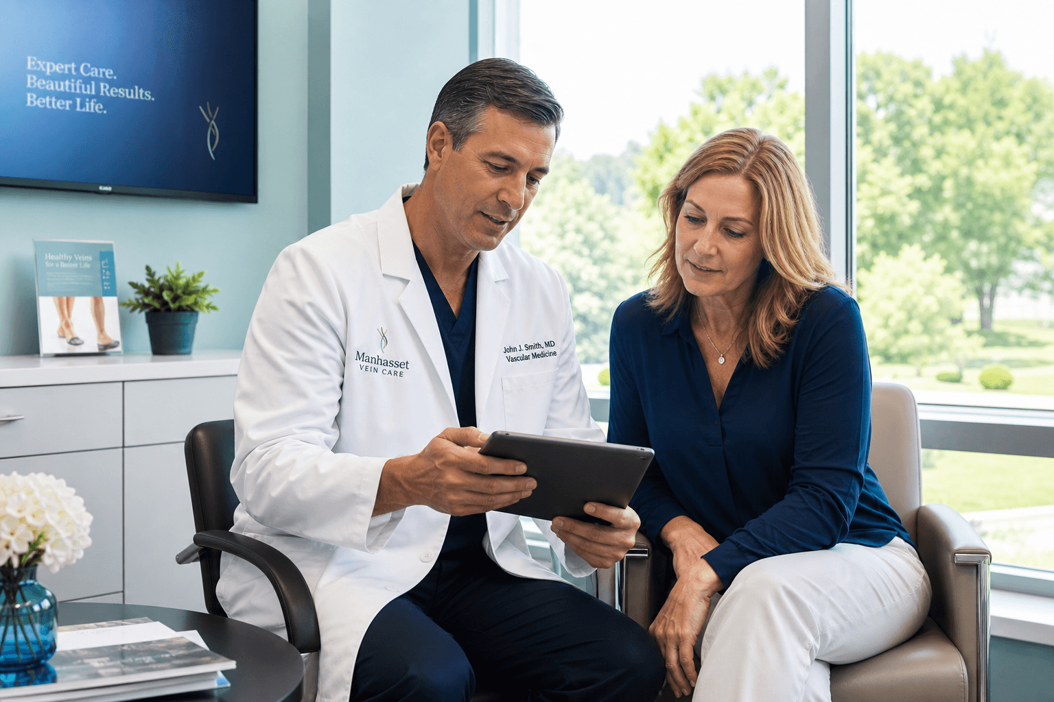 Vein treatment consultation at Schulman Vein Center Manhasset Long Island New York